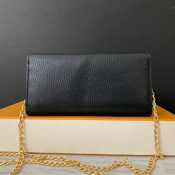 GUCCI GG Interlocking Long Wallet-Crossbody Bag Black - Picture 5 of 15